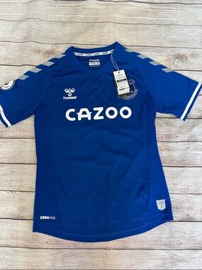 Hummel Women’s Everton Home Jersey Blue & White Becks 11 [Size 8]